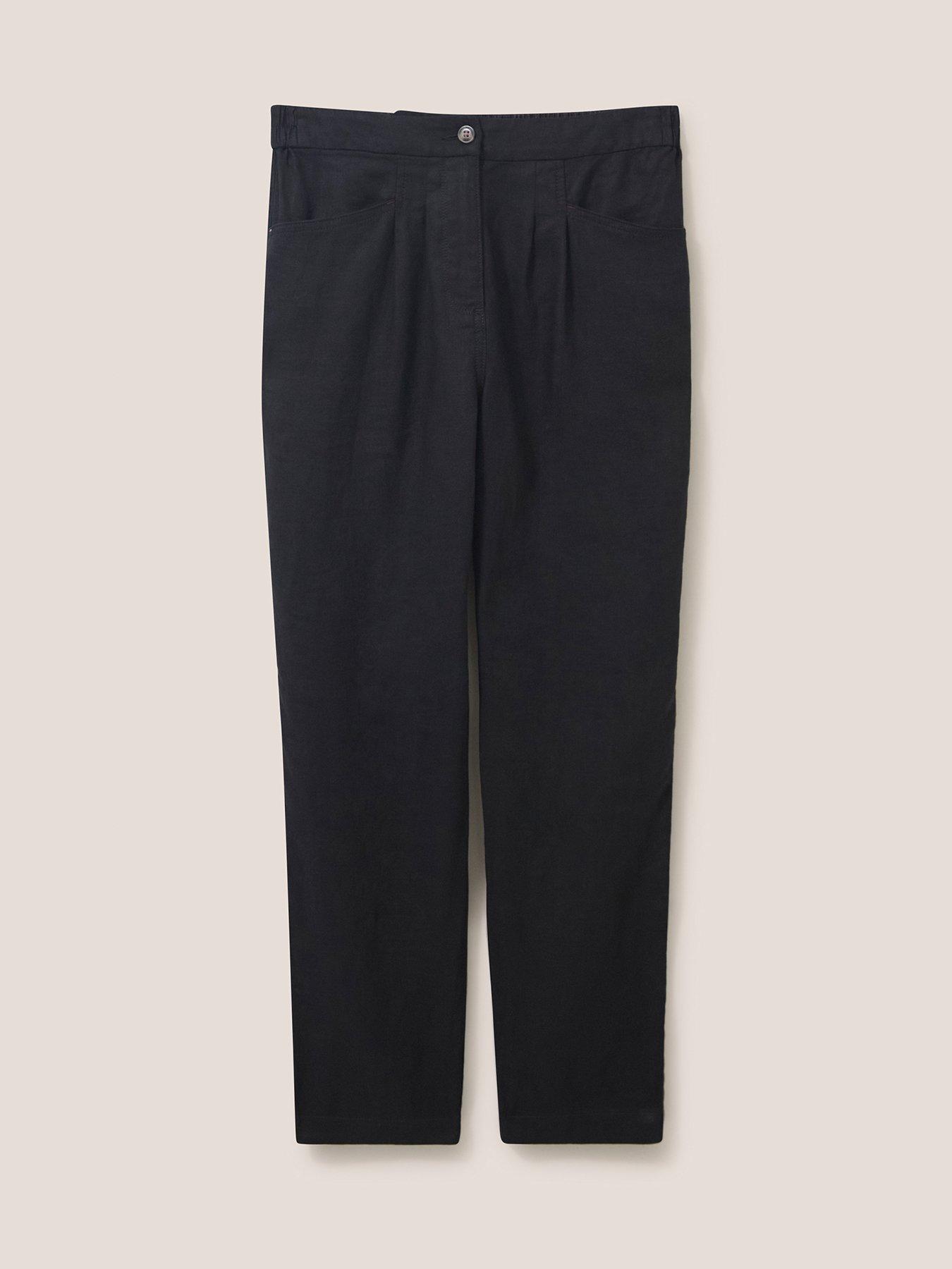 Image 4 of 6 of White Stuff Rowena Linen Trouser - Black