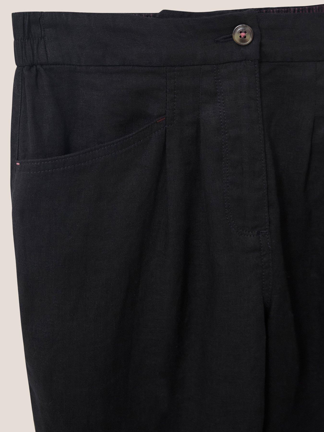 Image 6 of 6 of White Stuff Rowena Linen Trouser - Black