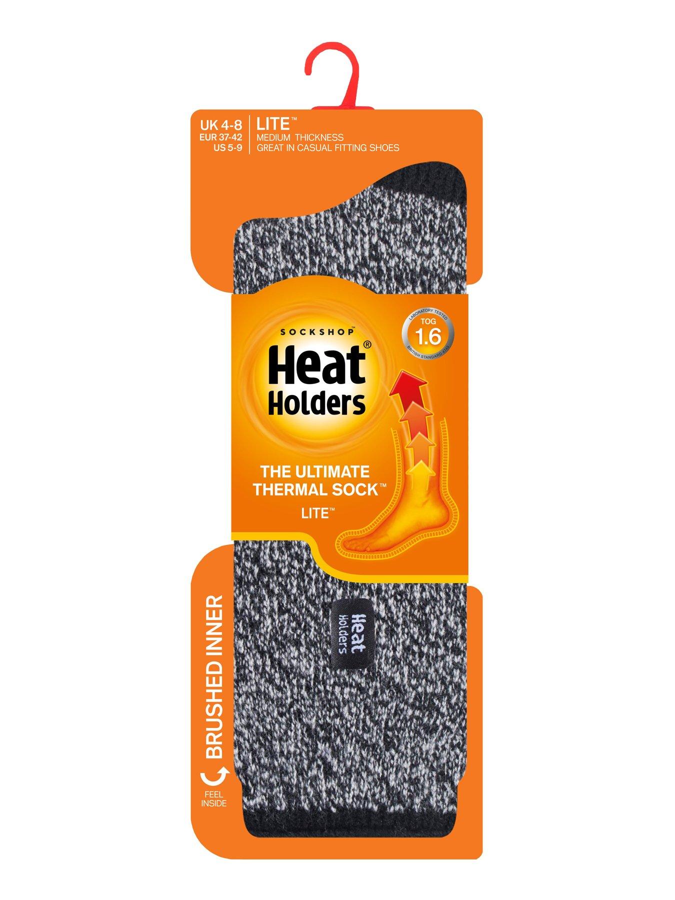 Image 2 of 2 of Heat Holders Viola Lite Core Twist Socks - Black/light Grey