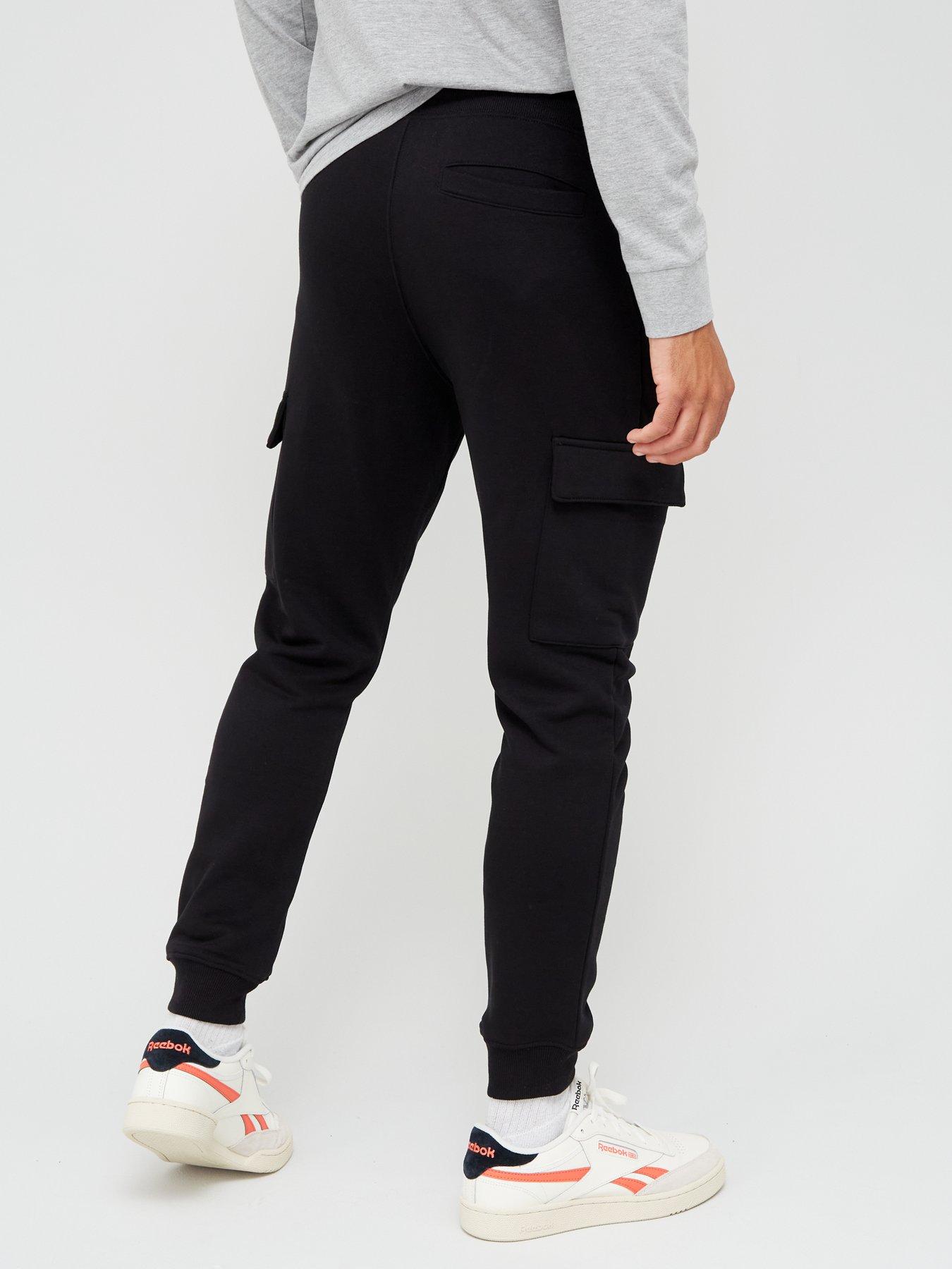 Very Man Cargo Pocket Joggers Black very