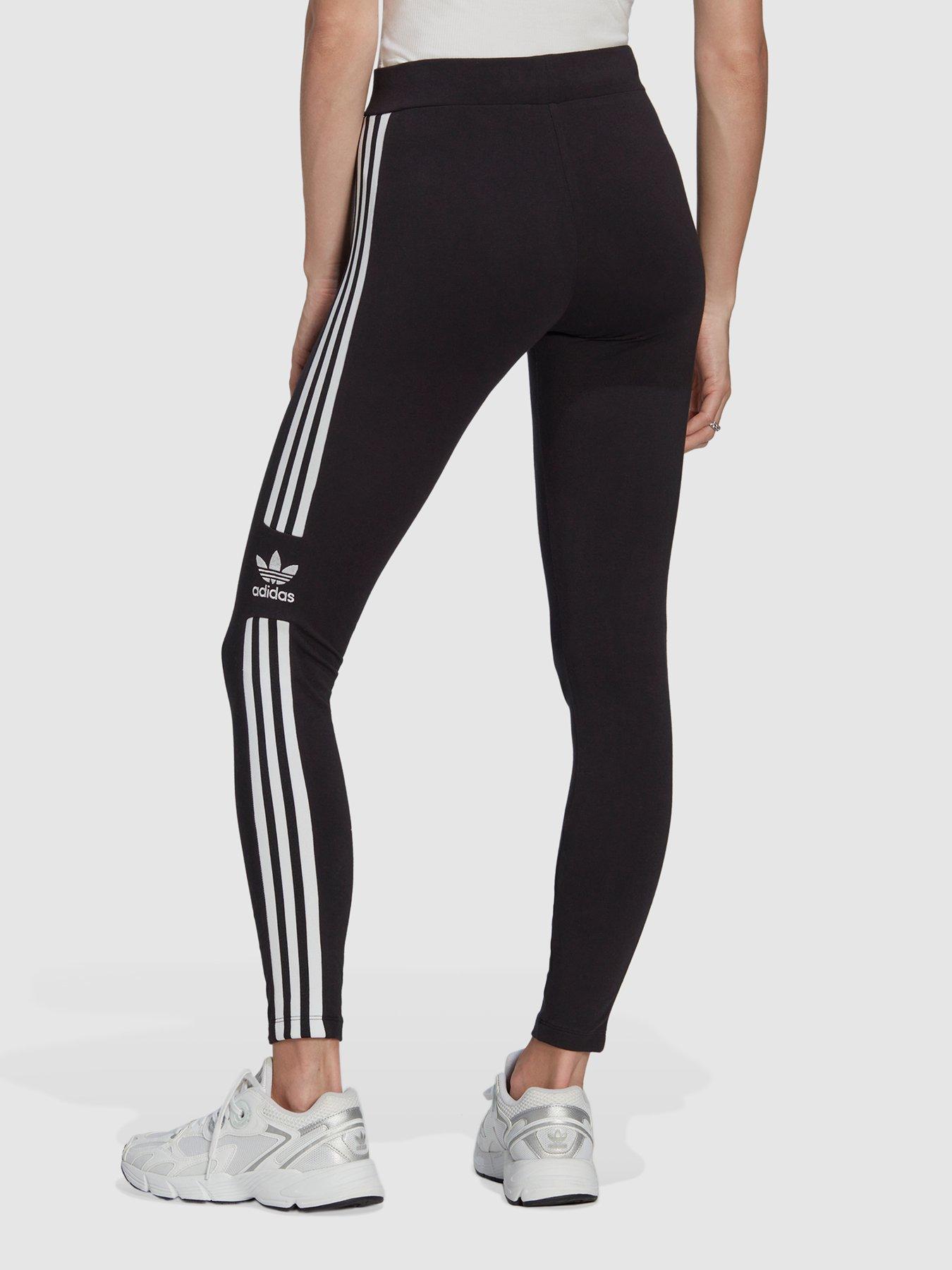 Adidas originals adicolor three stripe trefoil legging in hot sale green