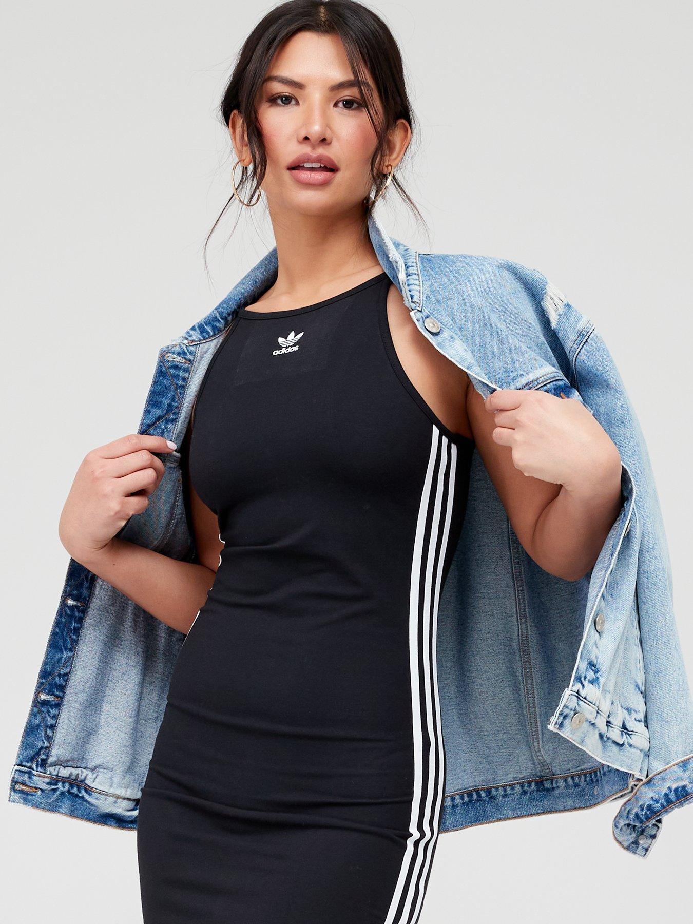 adidas Originals Mini Dress - Black | Very.co.uk