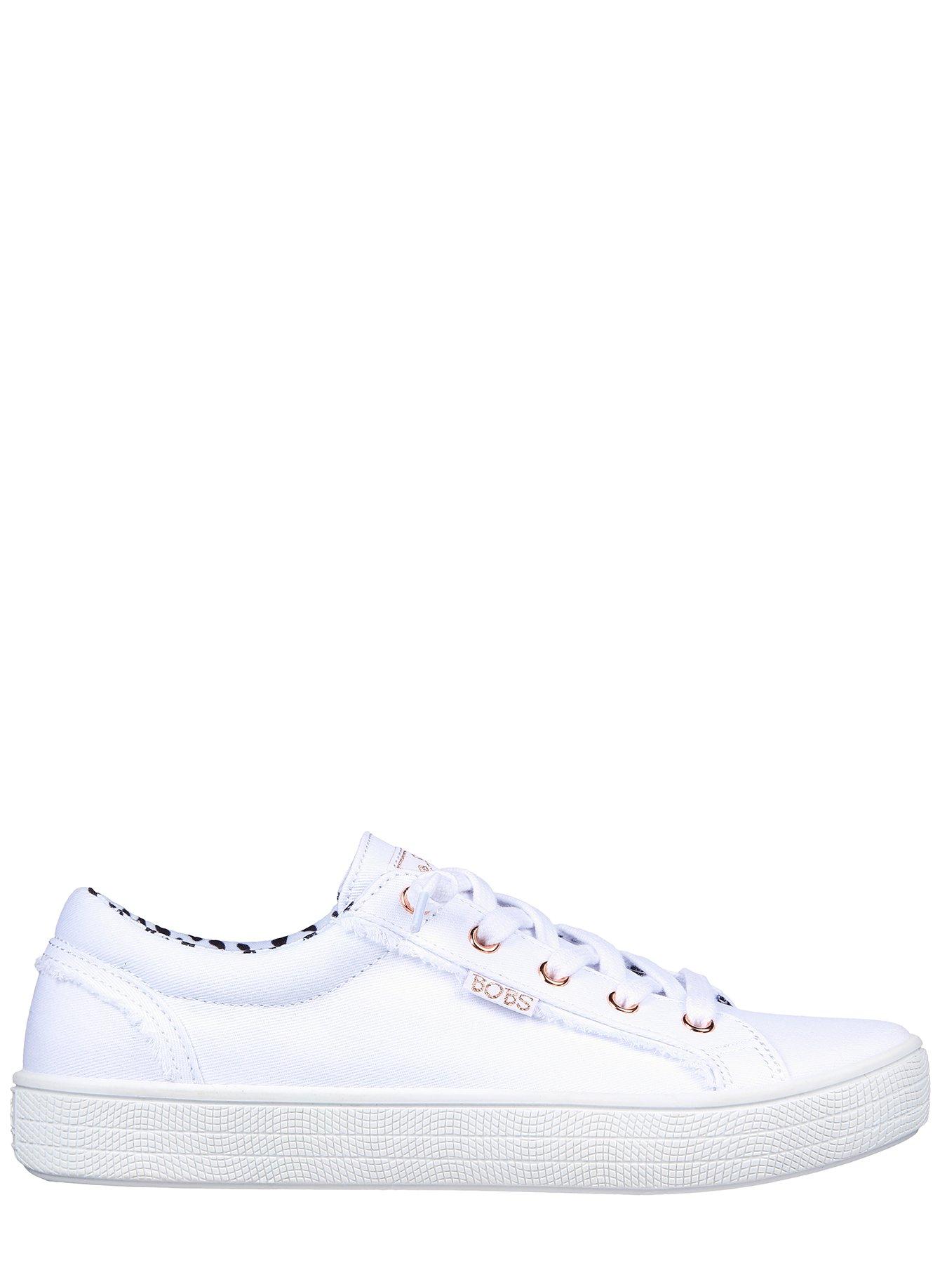 Skechers Bobs B Extra Cute Plimsoll - White | very.co.uk