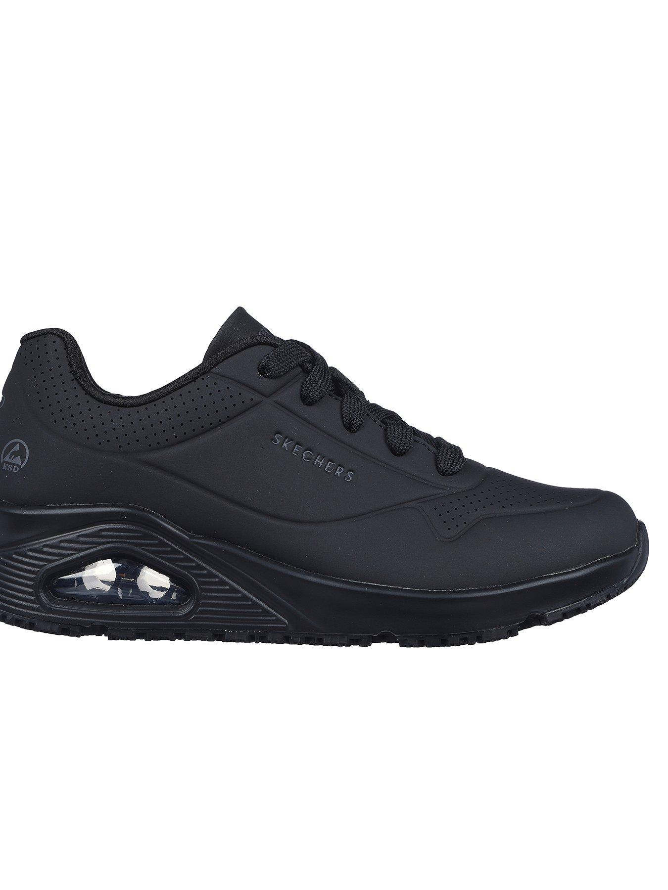 Skechers black no laces online