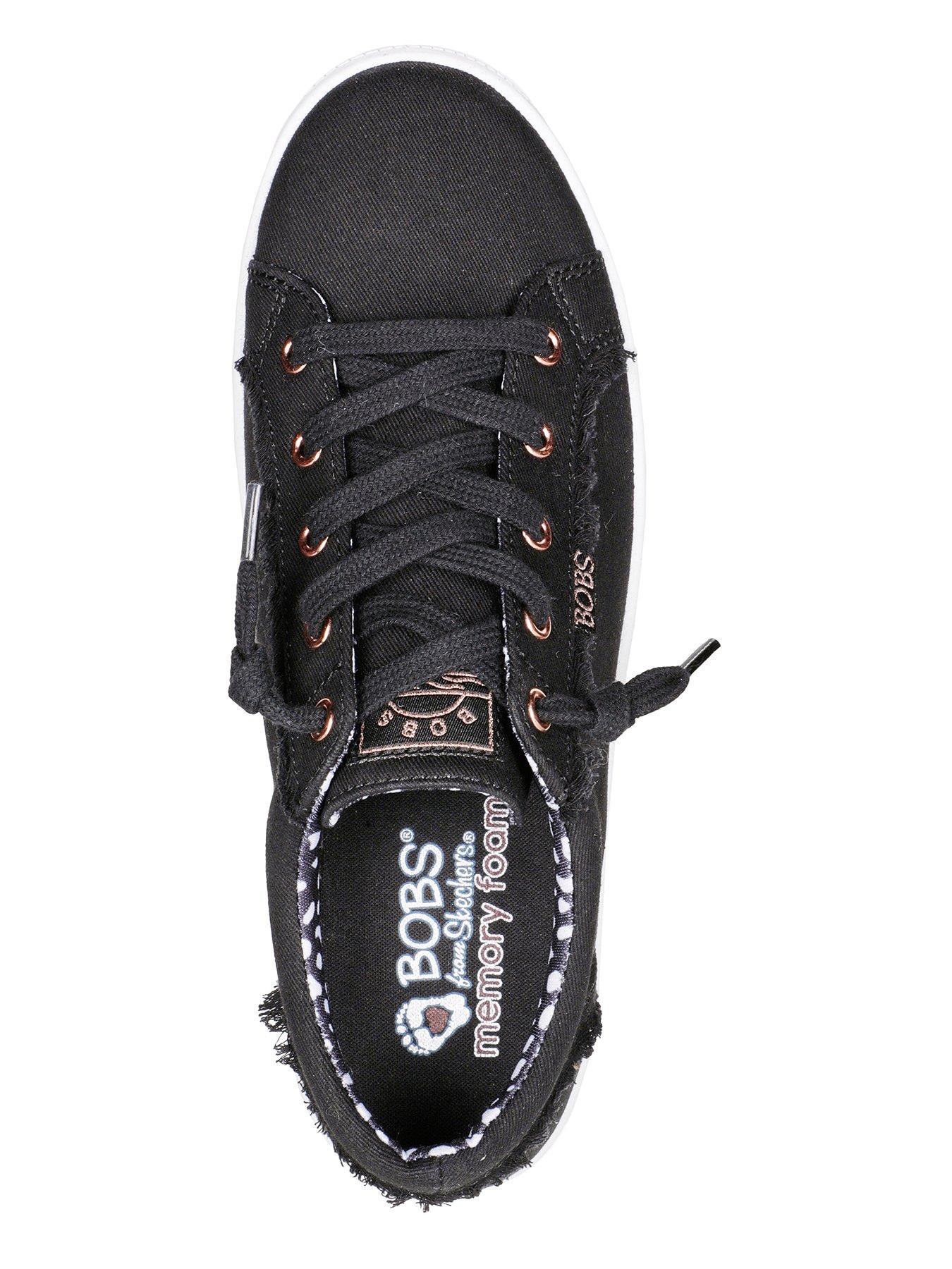 Skechers bobs black clearance leather