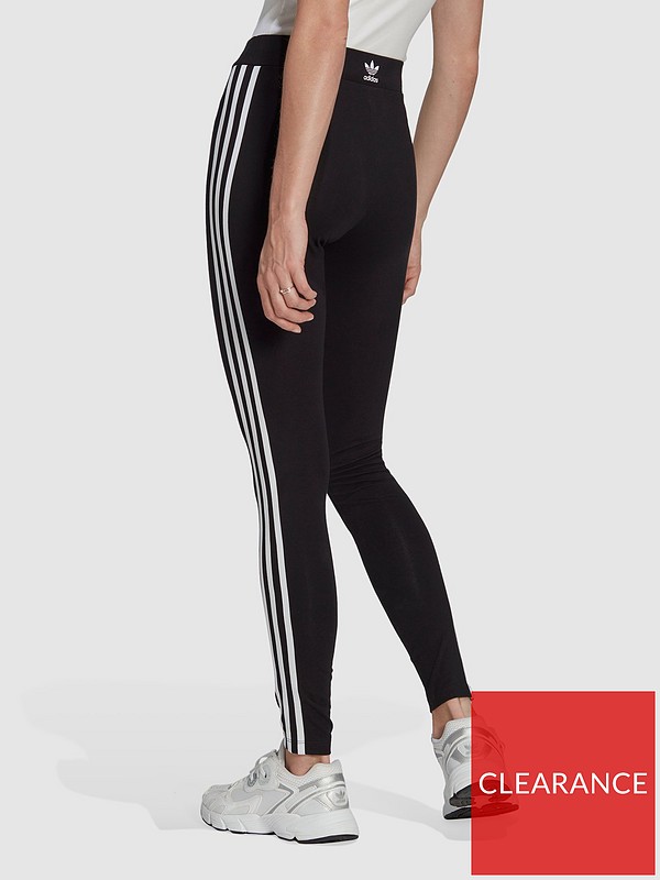 adidas Train Essentials 3-Stripes High-Waisted 3/4 Leggings - Black