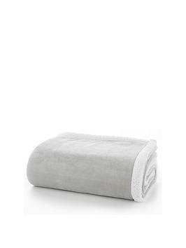 Product photograph of Deyongs Blackbrook Throw With Sherpa Reverse from very.co.uk