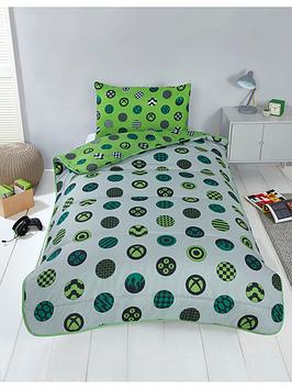Product photograph of Xbox 4 5 Tog Coverless Single Duvet And Pillowcase Set - Multi from very.co.uk