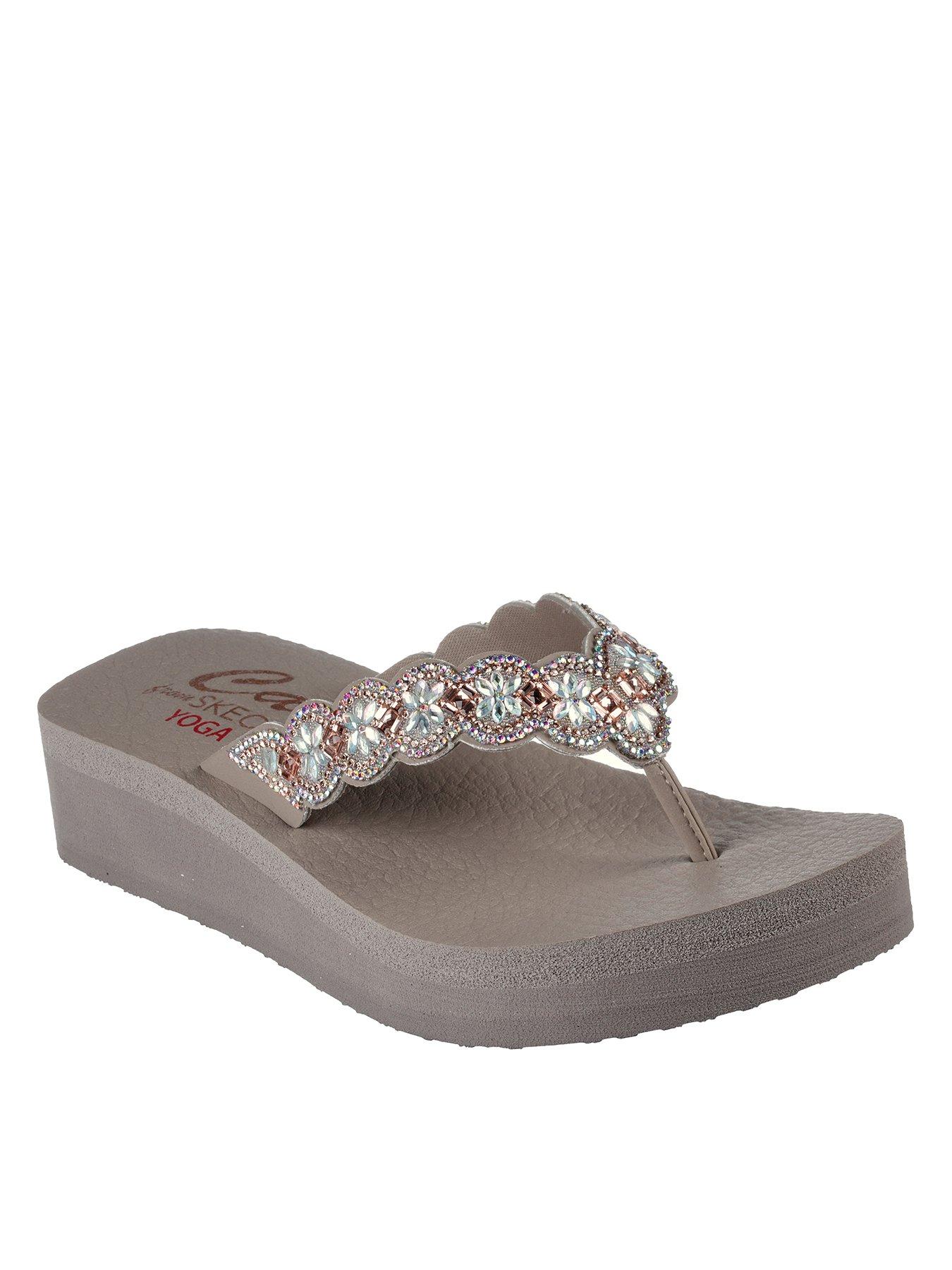 Skechers embellished flip on sale flops