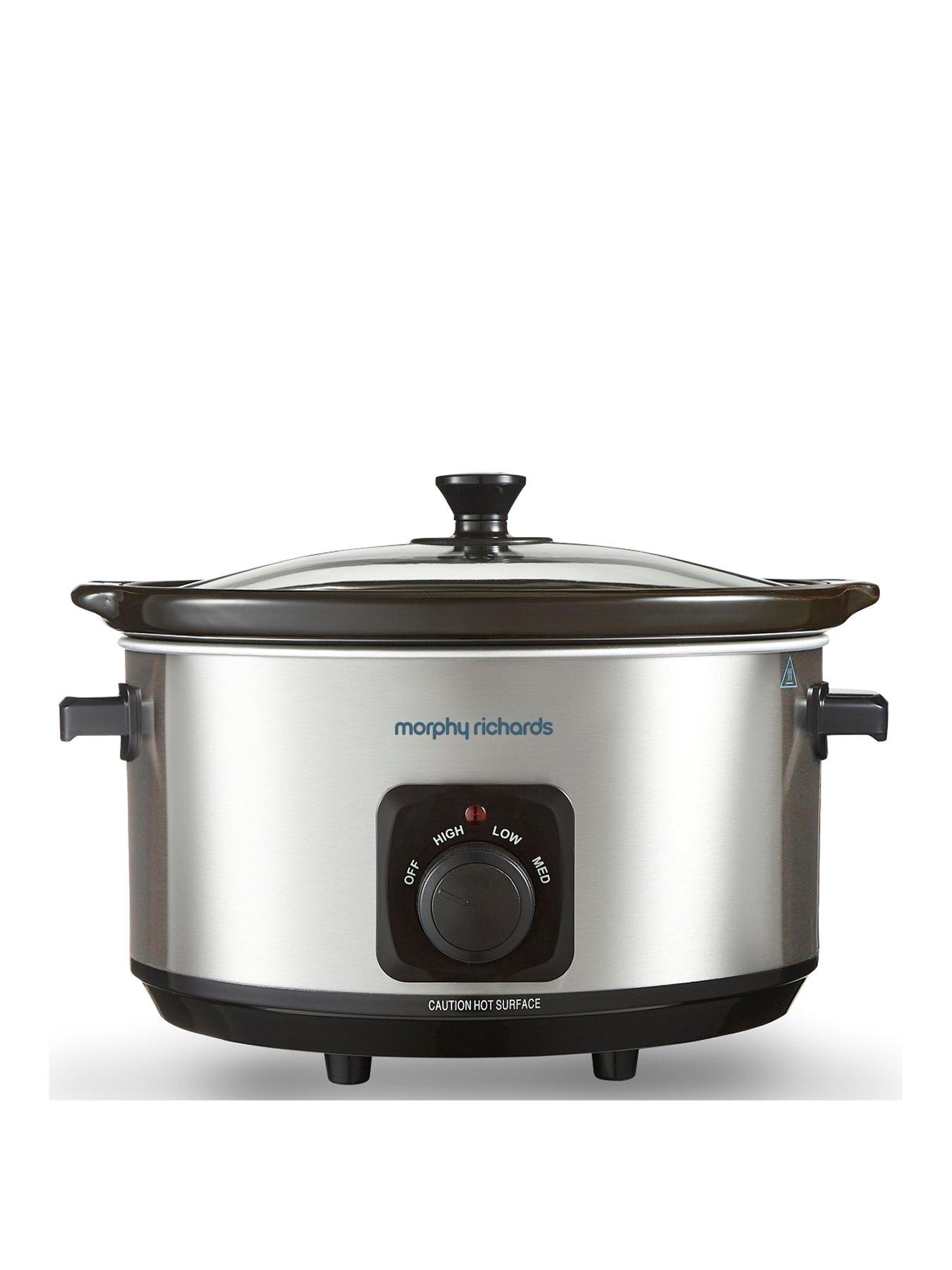 Morphy Richards 6.5L 461013 Slow Cooker - Brushed Stainless Steel
