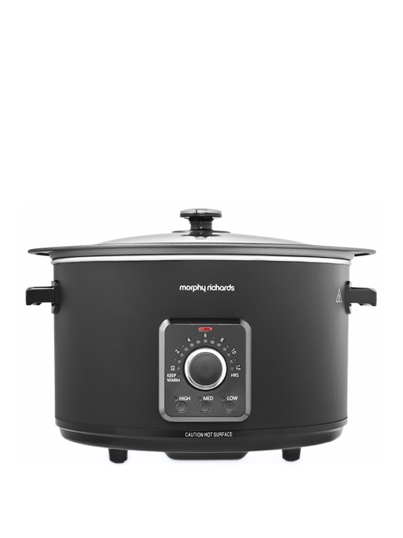 Product photograph of Morphy Richards Easy Time 6 5l 461021 Slow Cooker - Black from very.co.uk