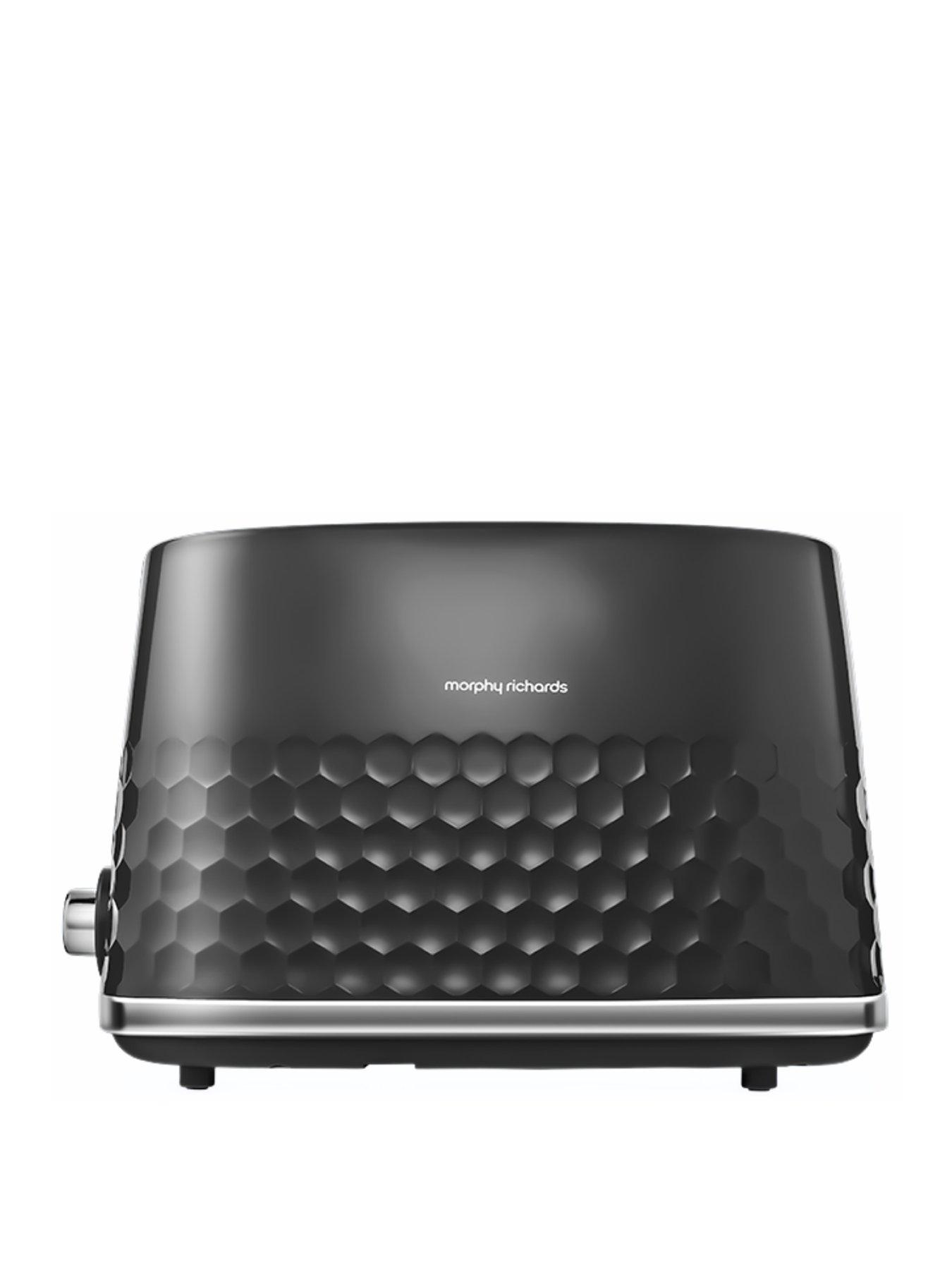 Product photograph of Morphy Richards Hive 220031 2-slice Toaster - Black from very.co.uk