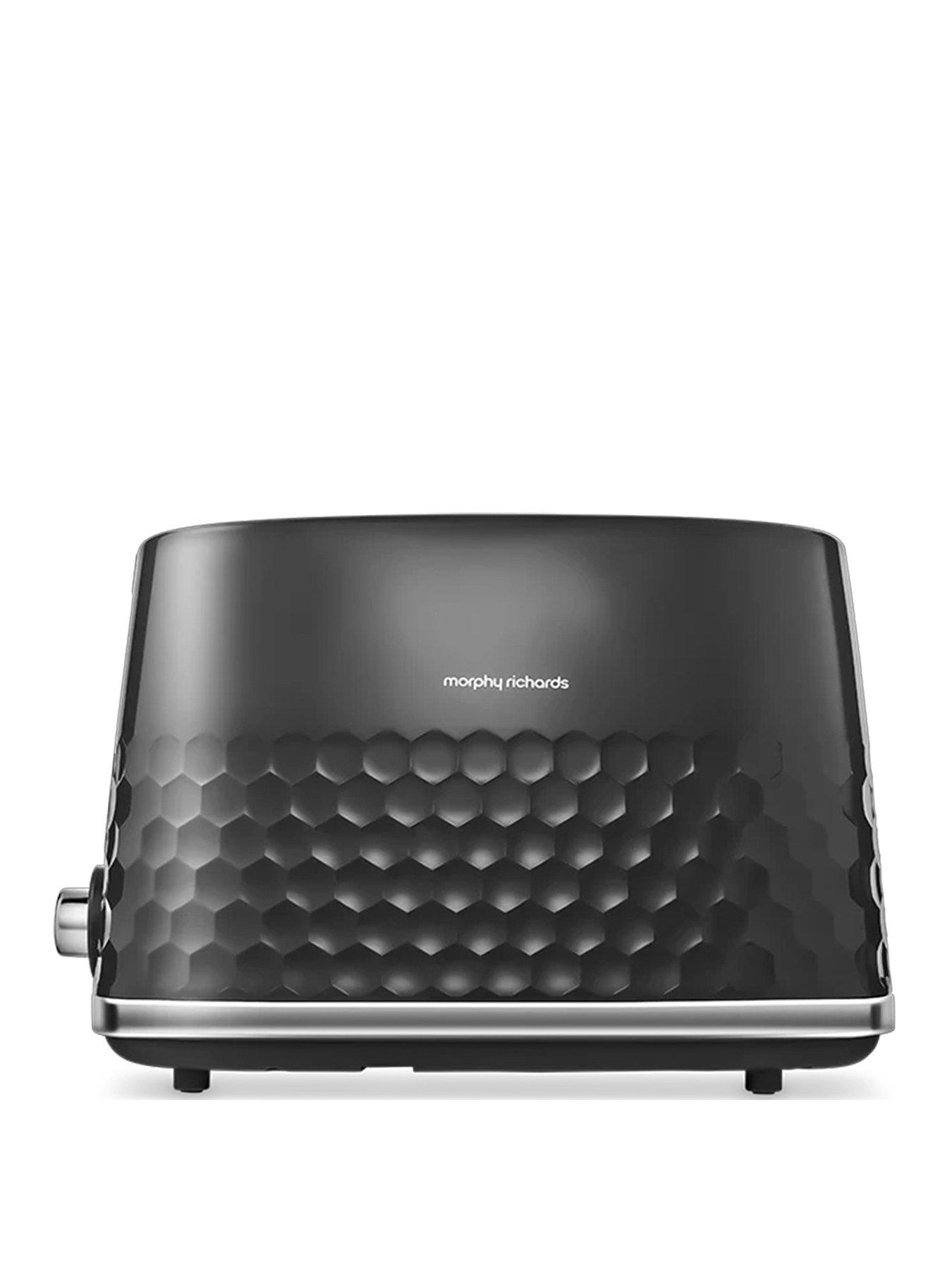 Product photograph of Morphy Richards Hive 220031 2-slice Toaster - Black from very.co.uk