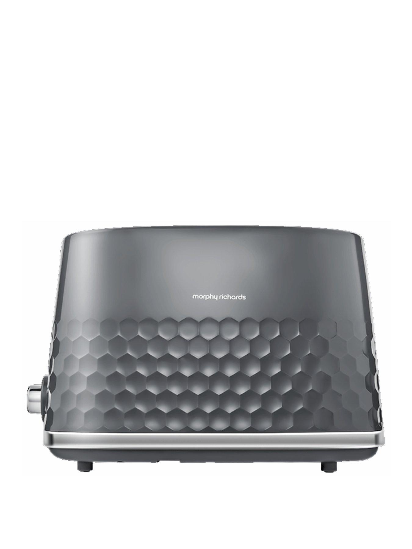 Product photograph of Morphy Richards Hive 220033 2-slice Toaster - Grey from very.co.uk