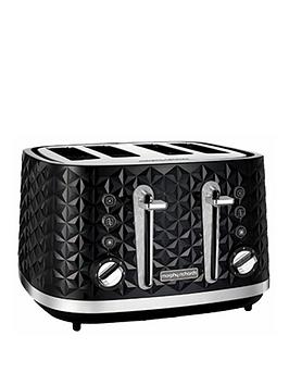 morphy richards vector 248131 4-slice toaster - black