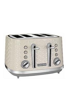 morphy richards vector 248132 4-slice toaster - cream