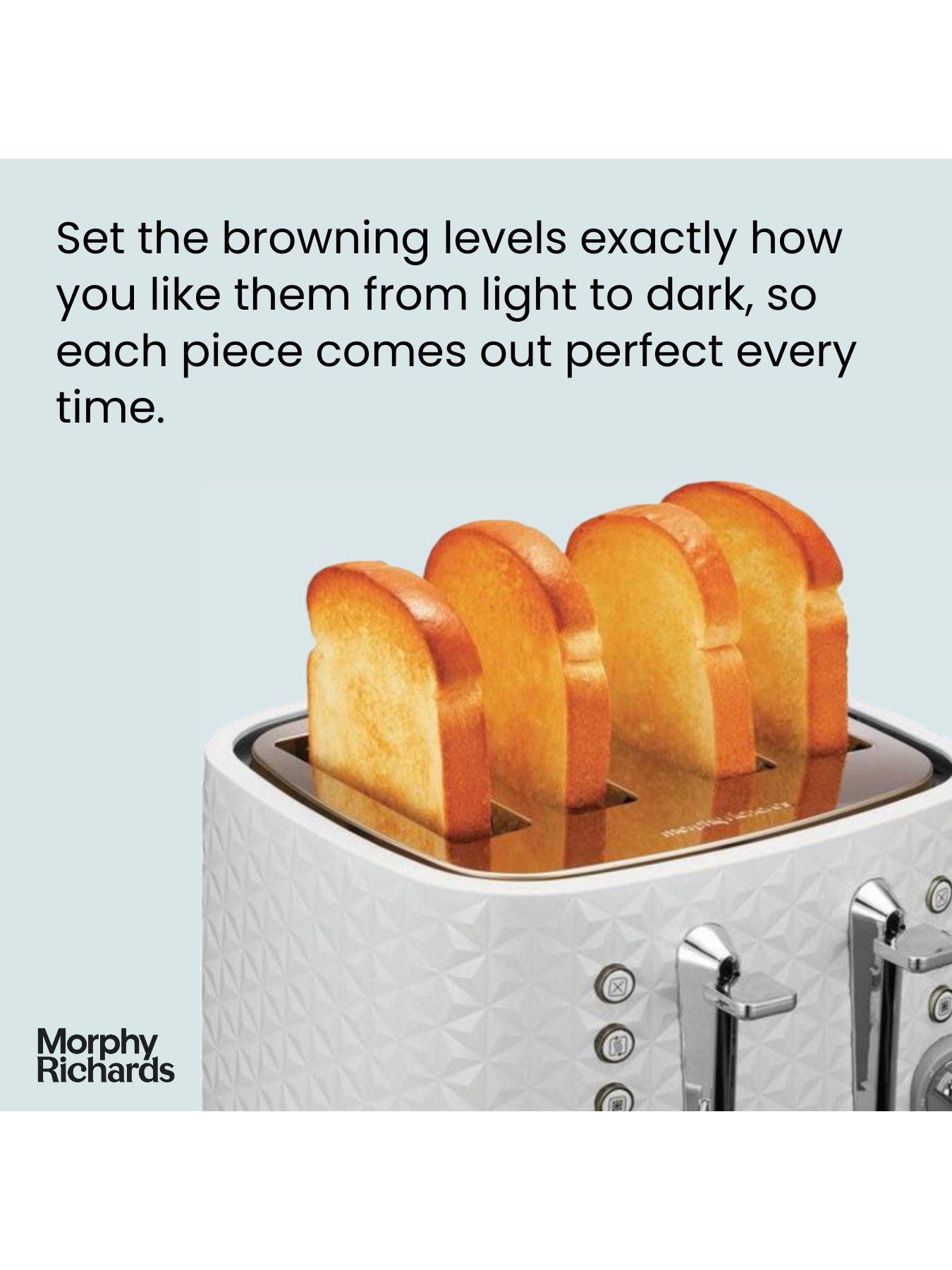 Image 3 of 5 of Morphy Richards Vector 248134 4-Slice Toaster - White