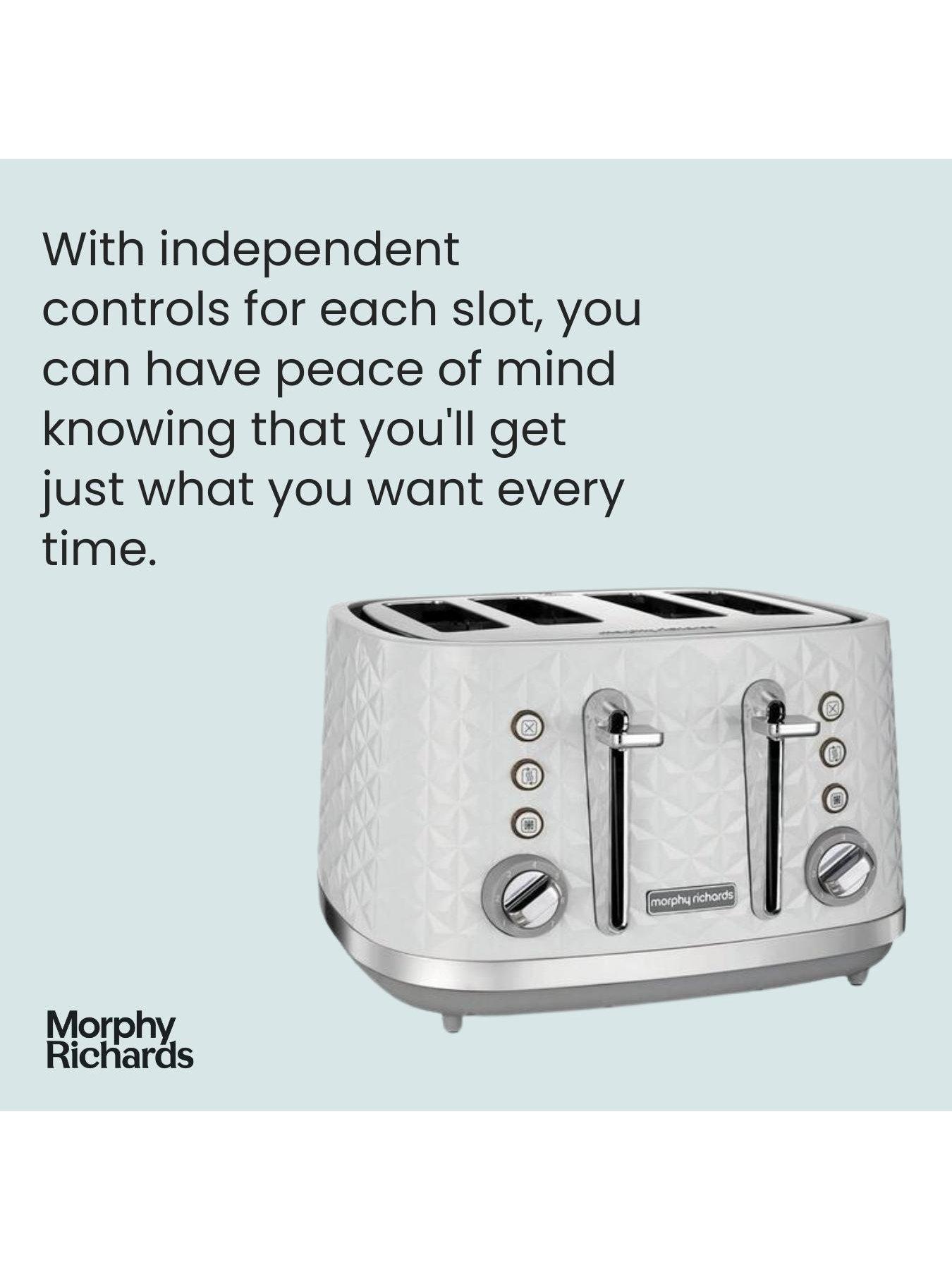Image 4 of 5 of Morphy Richards Vector 248134 4-Slice Toaster - White