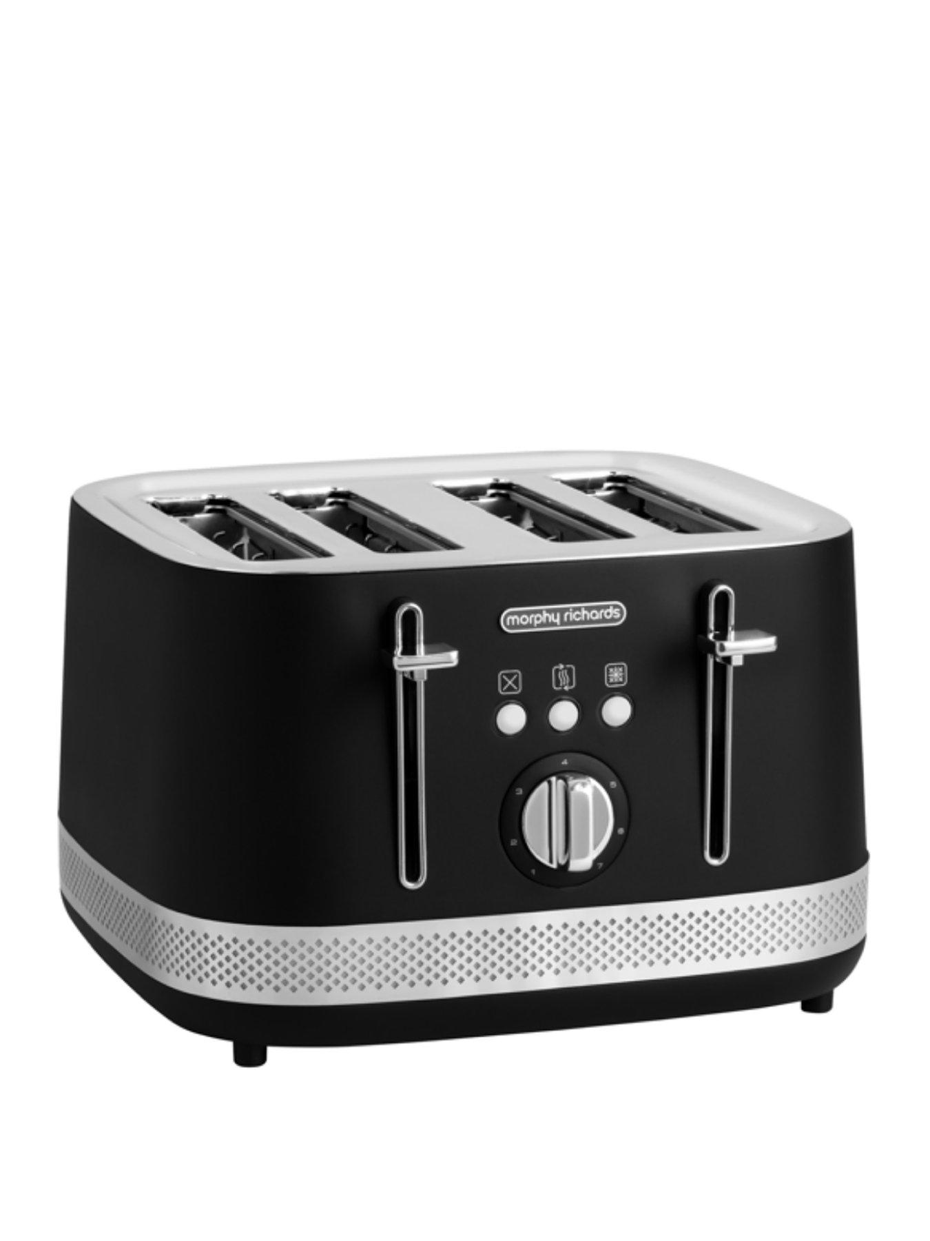 Product photograph of Morphy Richards Illumination 248020 4 Slice Toaster - Black from very.co.uk