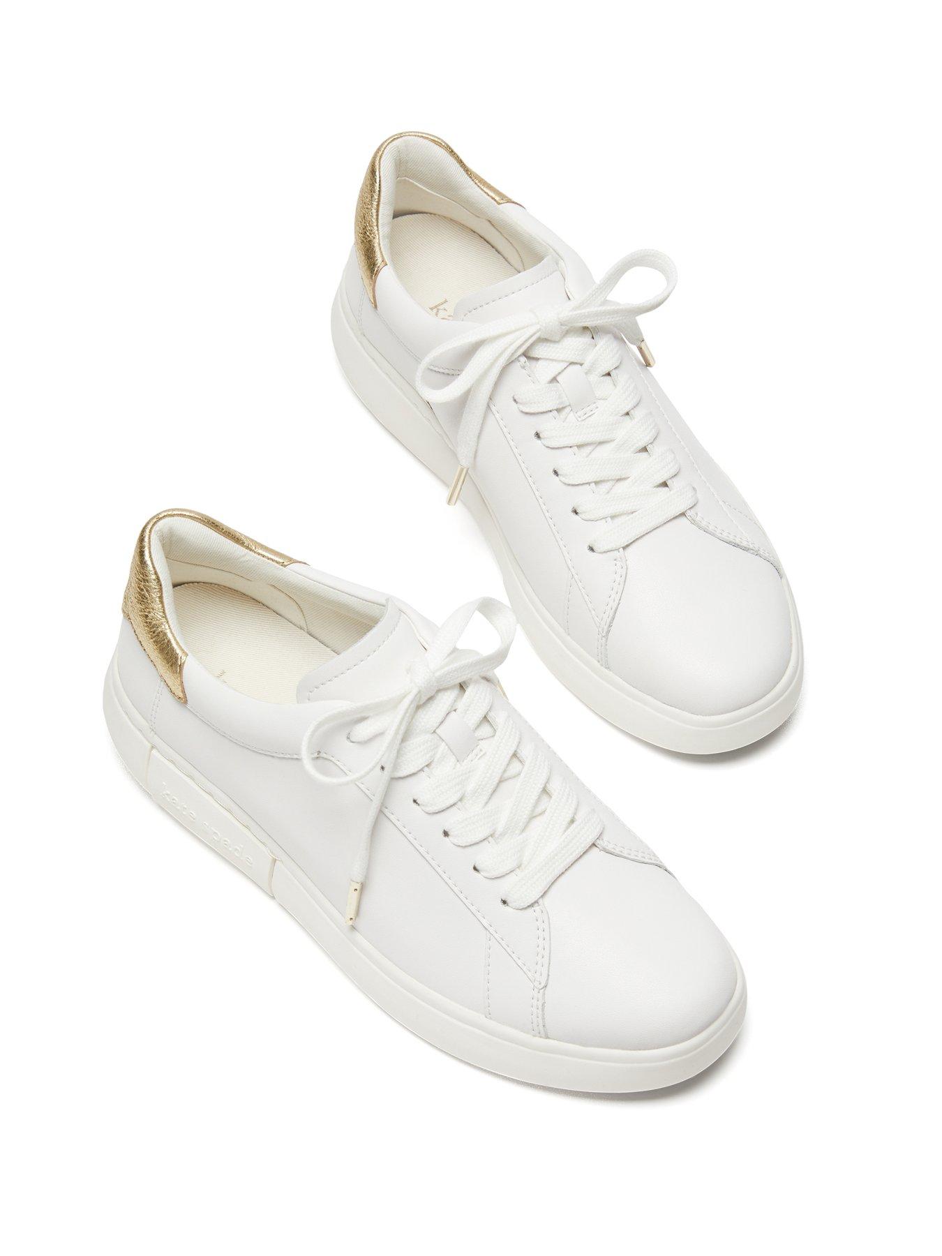 Kate Spade New York Lift Metallic Trainer - Optic White/pale Gold ...