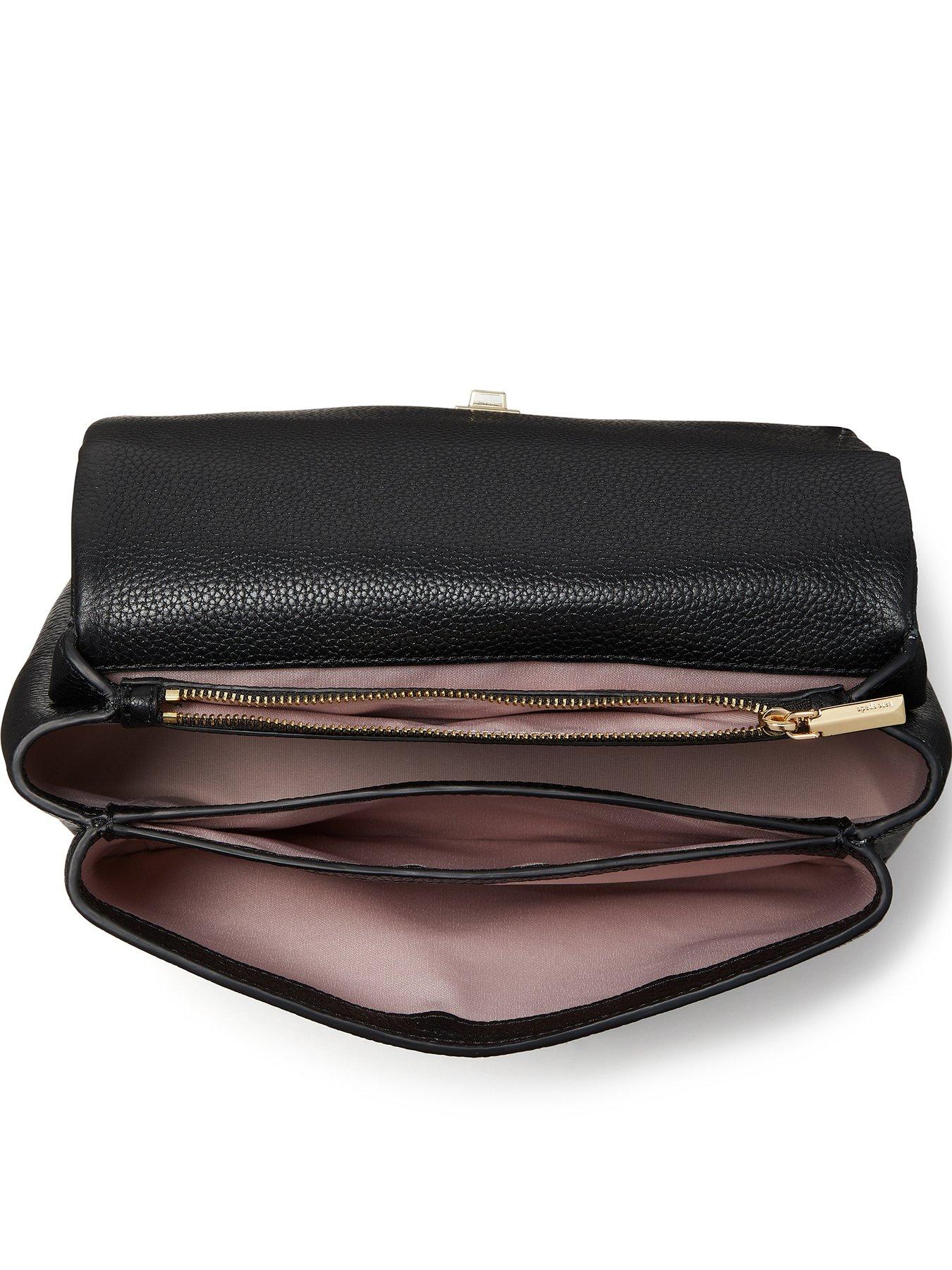 Kate Spade Carlyle Pebbled Leather Medium Shoulder Bag Black