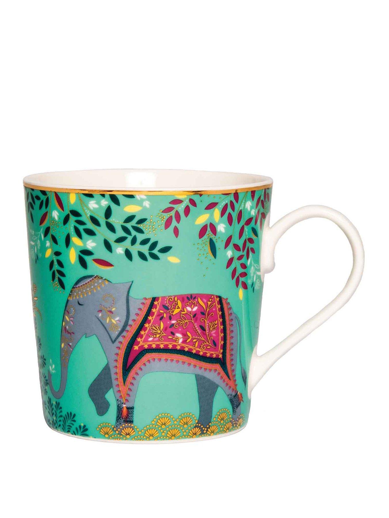 Sara Miller India Collection Mug – Elephant’s Oasis
