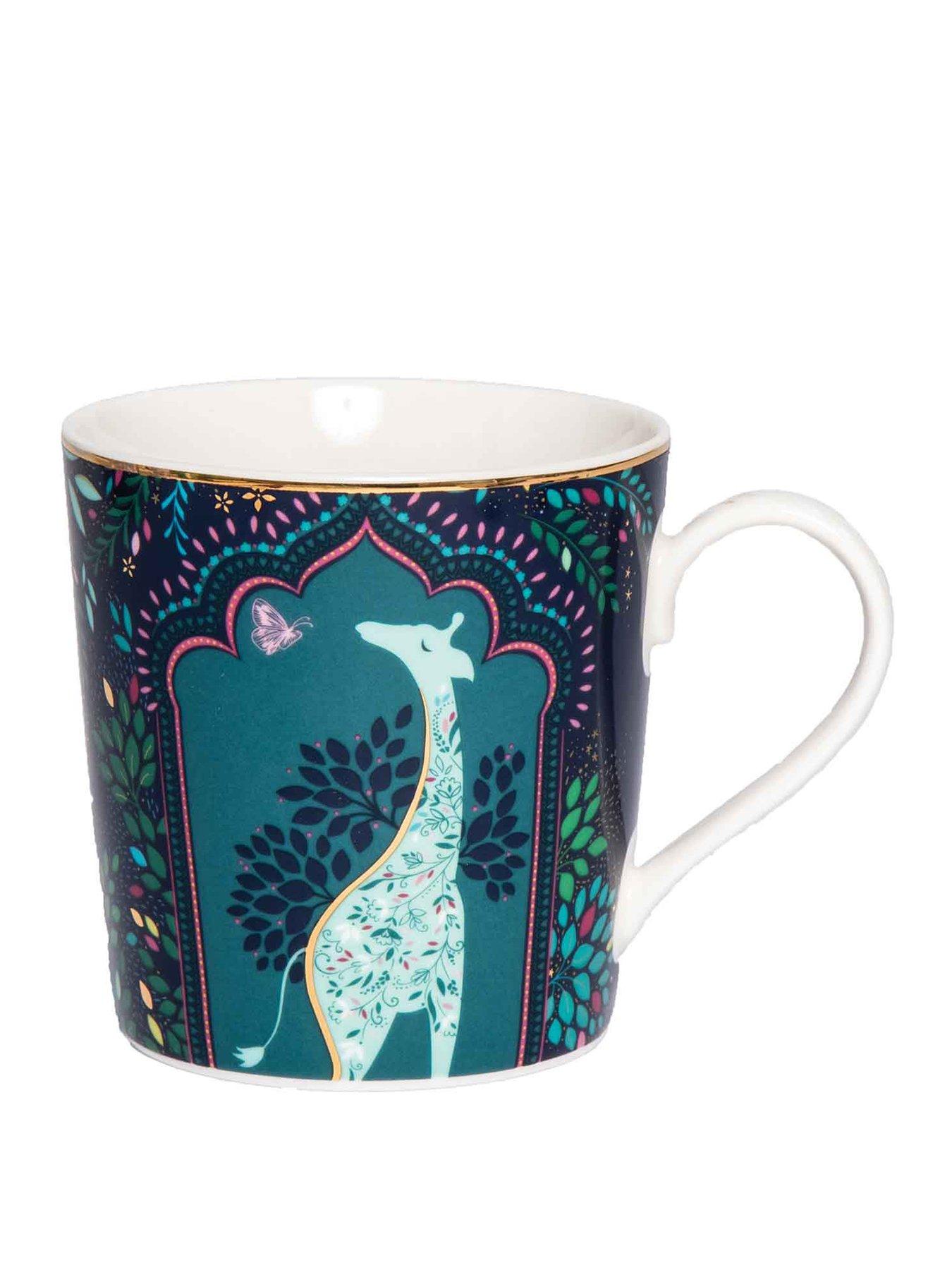 Product photograph of Sara Miller India Collection Mug Ndash Giraffe Rsquo S Courtyard from very.co.uk