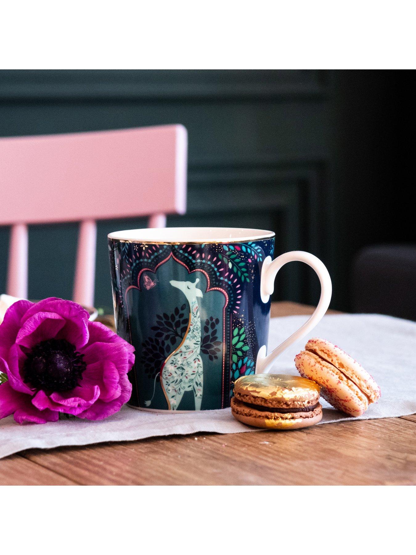 Image 7 of 7 of Sara Miller India Collection Mug &ndash; Giraffe&rsquo;s Courtyard