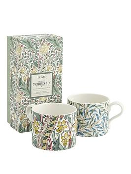 Product photograph of Morris Co Set Of 2 Mugs Daffodil Privat Pink Willow Bough Sage from very.co.uk