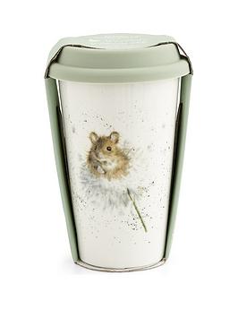 Product photograph of Royal Worcester Wrendale Travel Mug Ndash Field Mouse from very.co.uk