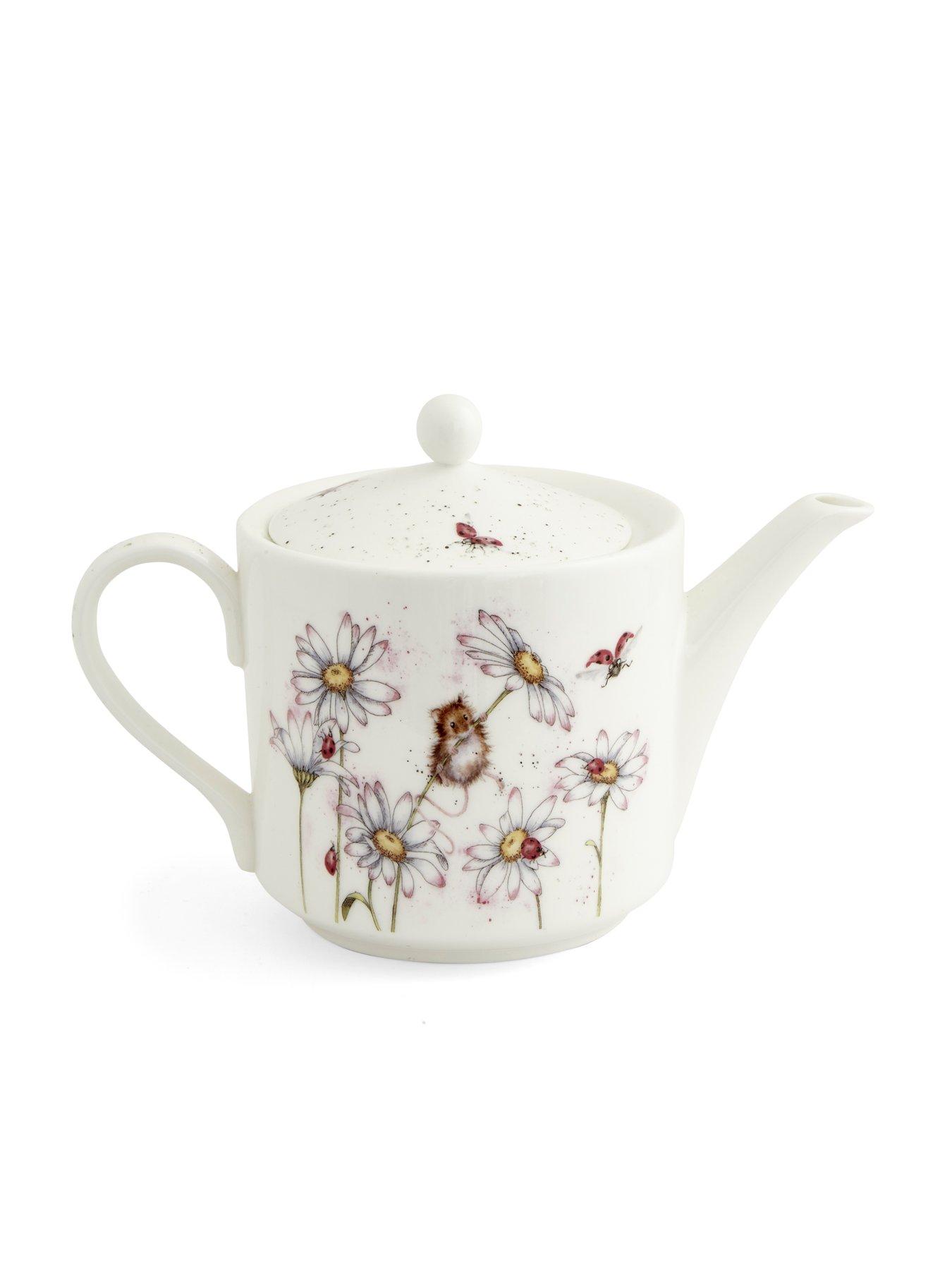 ROYAL WORCESTER Wrendale Mouse and Flower Teapot very.co.uk