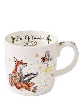 Product photograph of Royal Worcester Wrendale Star Of Wonder Large Christmas Mug from very.co.uk