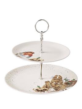 Product photograph of Royal Worcester Wrendale Two-tier Cake Stand from very.co.uk