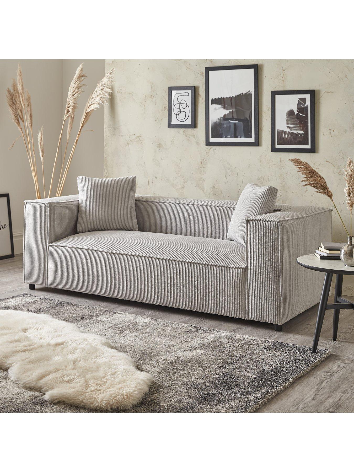 Product photograph of Very Home Charley Jumbo Cord 2 Seater Sofa from very.co.uk