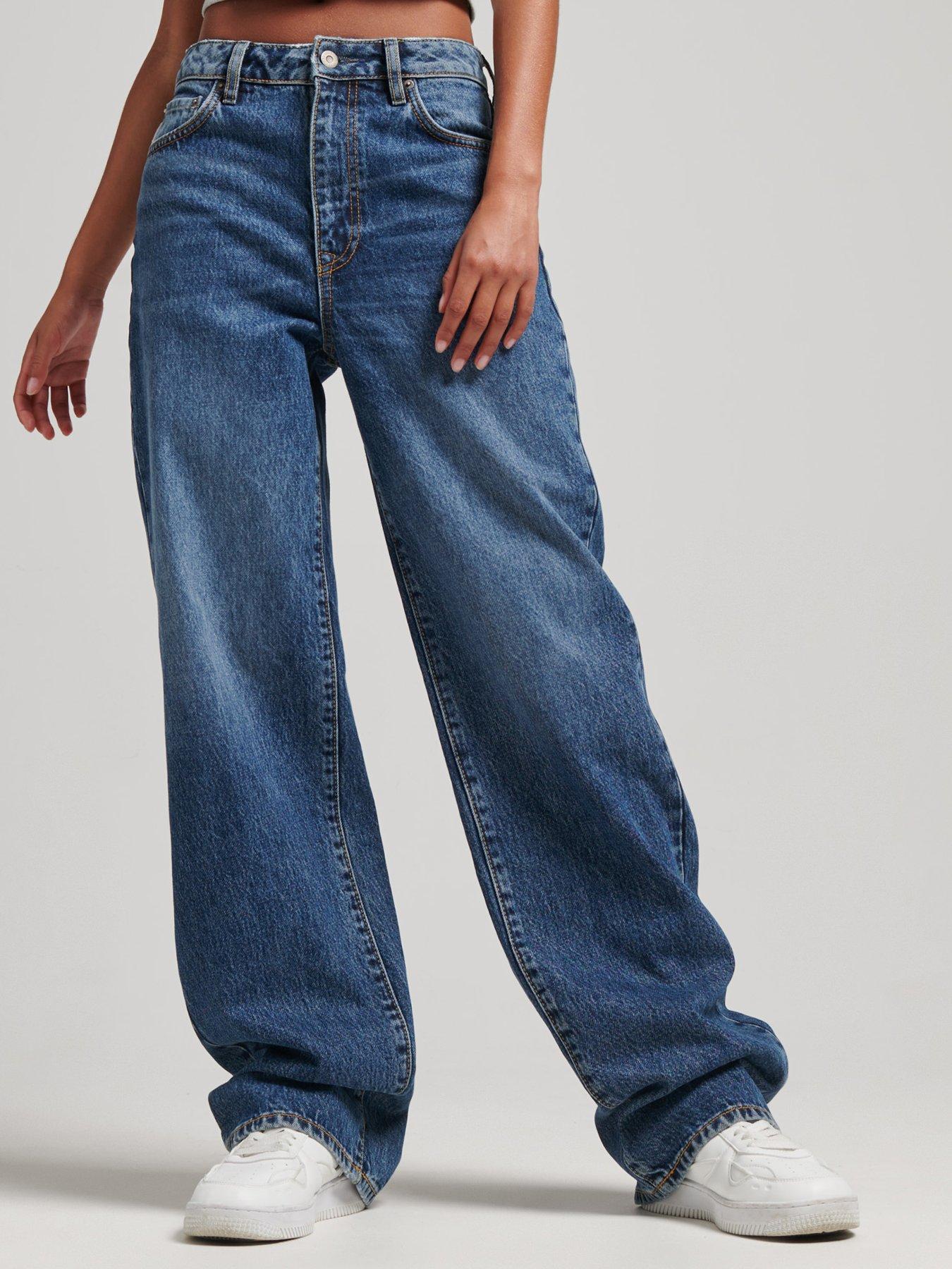 Superdry Vintage Wide Leg Jean - Blue