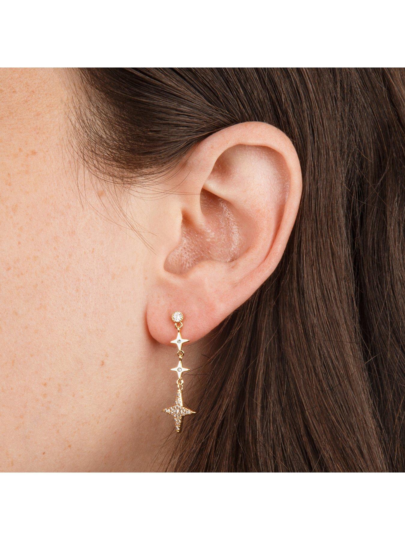 Star on sale long earrings