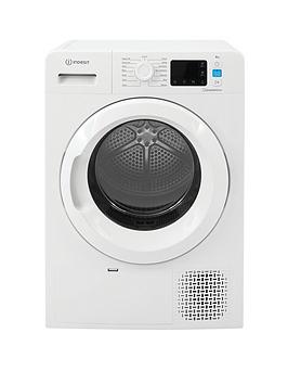Product photograph of Indesit Ytm1183xuk 8kg Load Heat Pump Tumble Dryer - White from very.co.uk