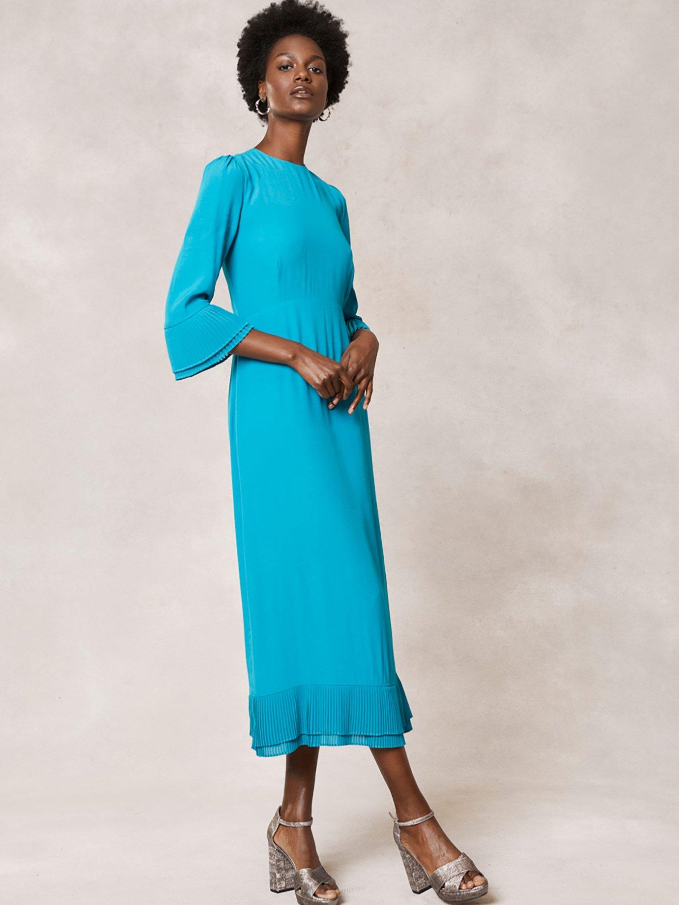 Turquoise shop velvet dress