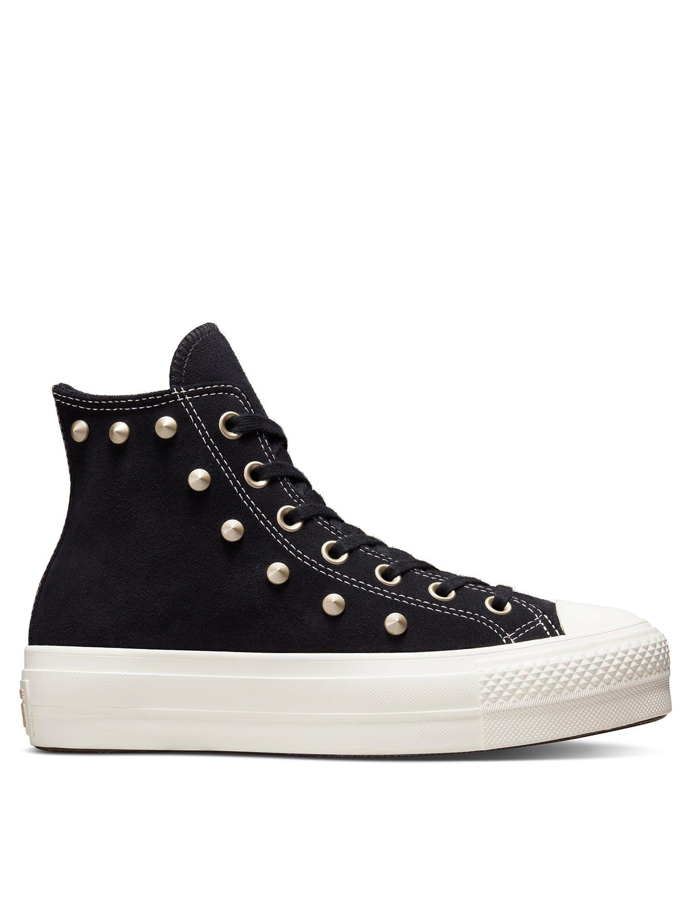 womens black hightop converse