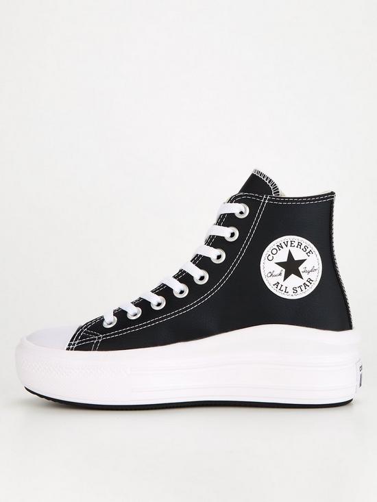 Converse Chuck Taylor All Star Move Leather - Black | very.co.uk