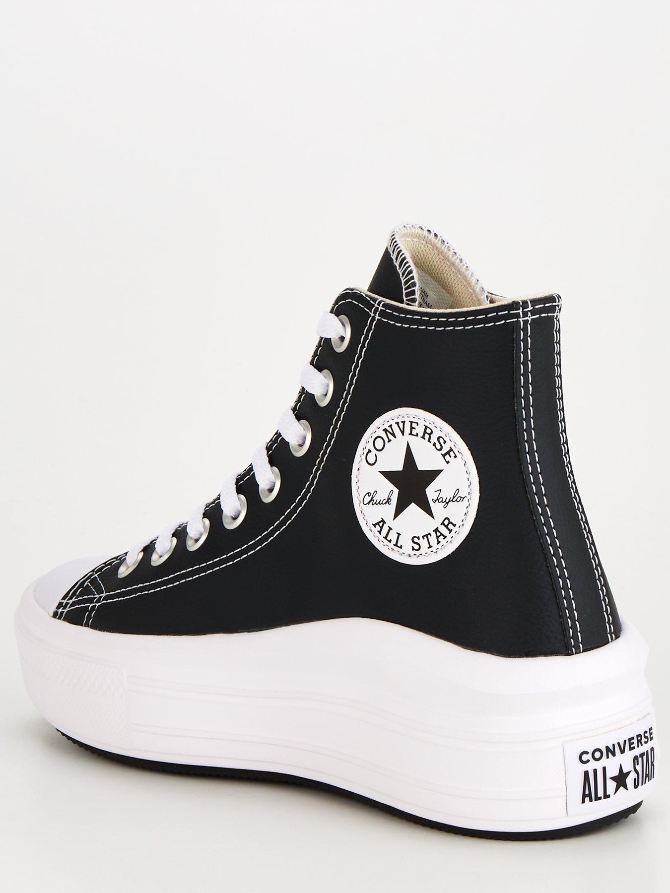 Converse Chuck Taylor All Star Move Leather - Black | very.co.uk