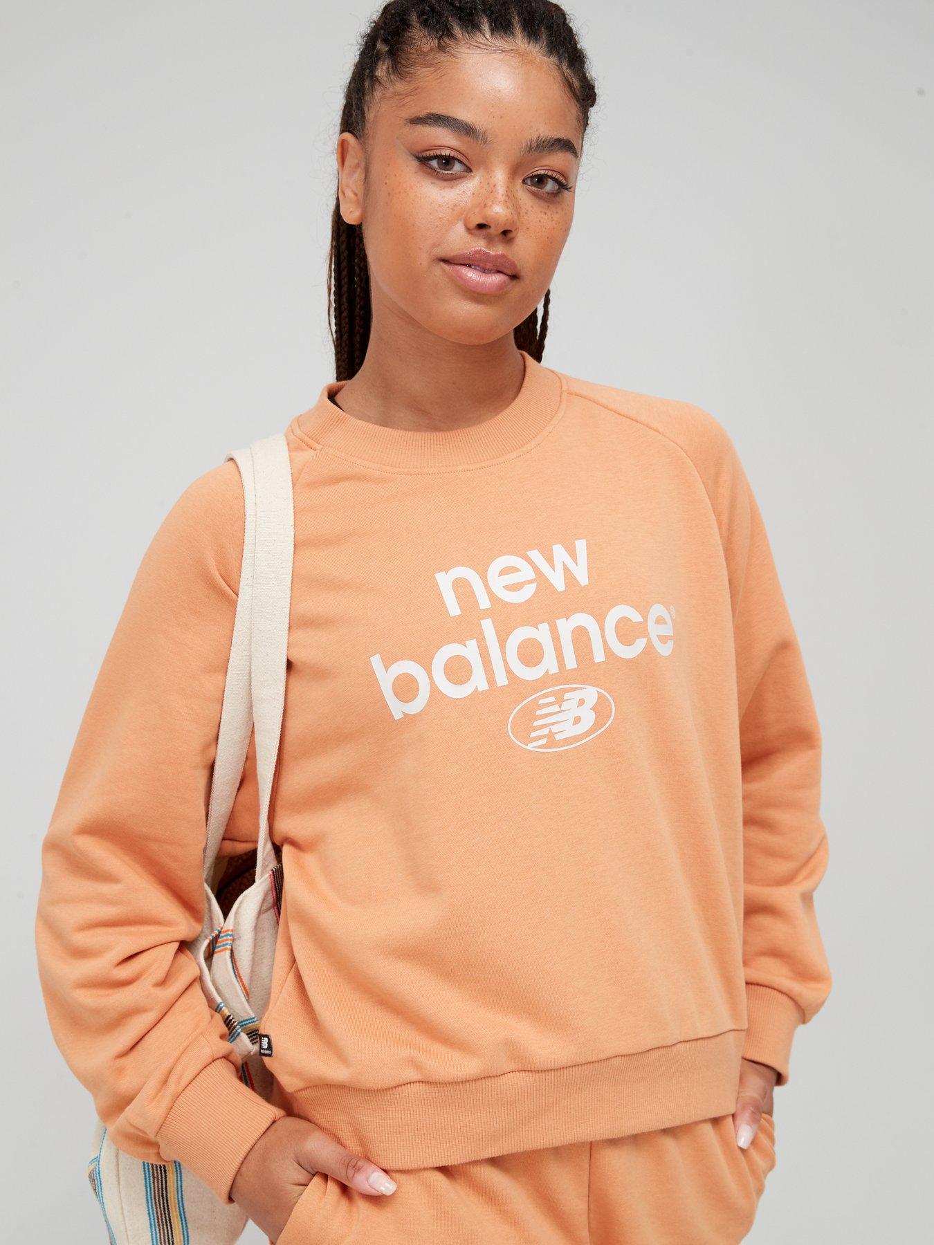 Orange crew neck sweater on sale women's