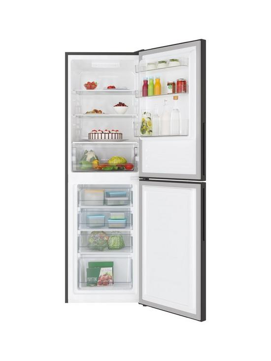 stillFront image of candy-cct3l517fbk-55cm-freestanding-fridge-freezer--nbspblack