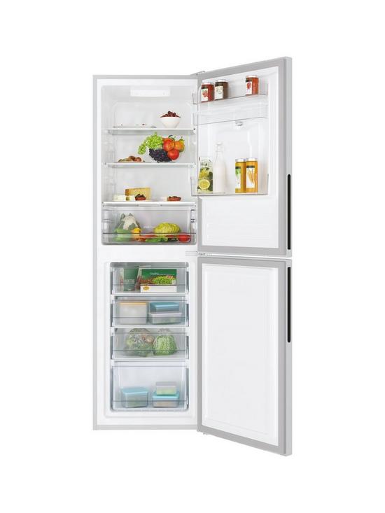 stillFront image of candy-cct3l517fwsk-55cm-freestanding-fridge-freezer-water-dispenser--nbspsilver
