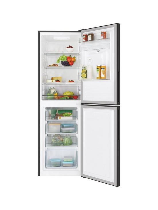 stillFront image of candy-cct3l517fwbk-55cm-freestanding-fridge-freezer-water-dispenser--nbspblack