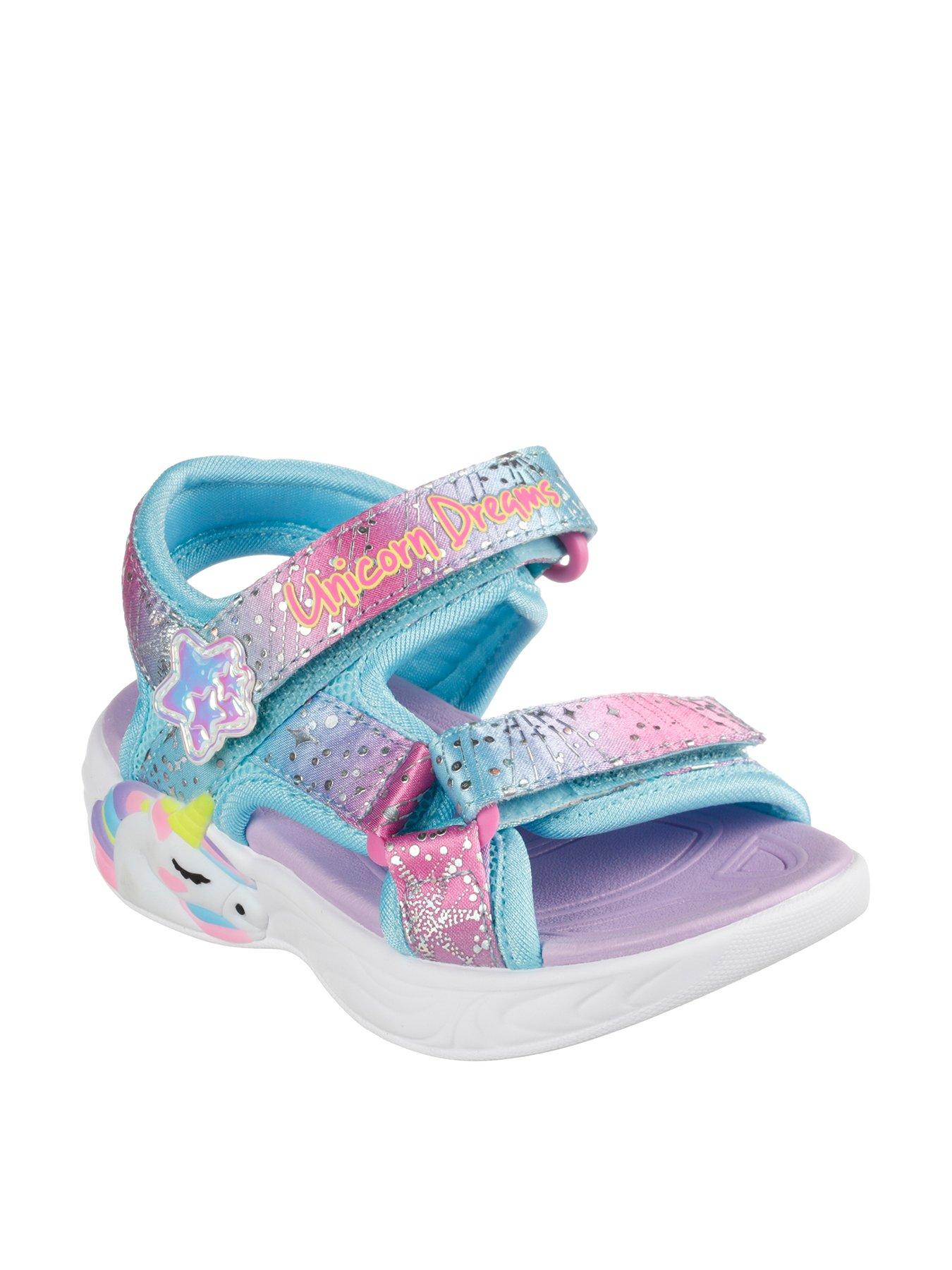 Skechers Toddler Girls Unicorn Dreams Sandal, Purple, Size 5 Younger