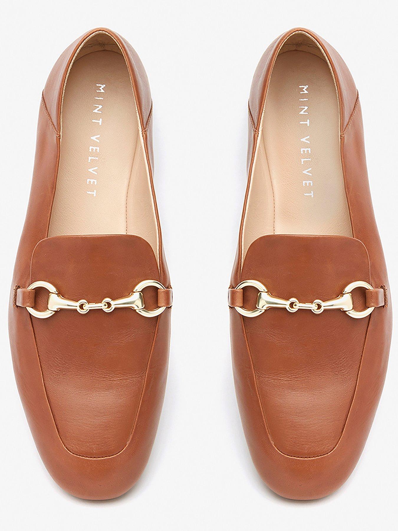 Mint Velvet Camille Brown Leather Loafers very.co.uk