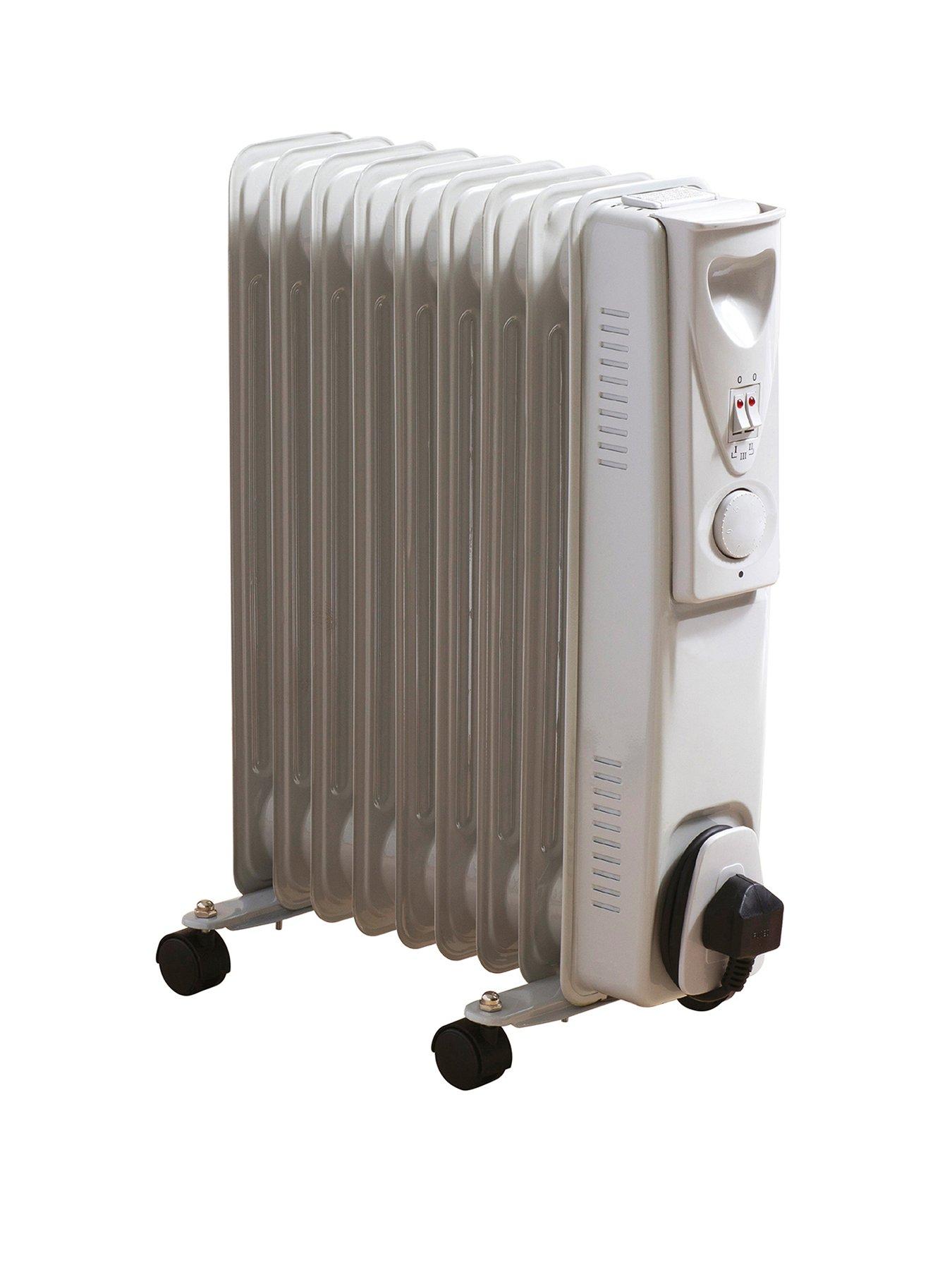 Image 1 of 5 of Daewoo 2000W 9-Fin Oil-Filled Radiator with Thermostat