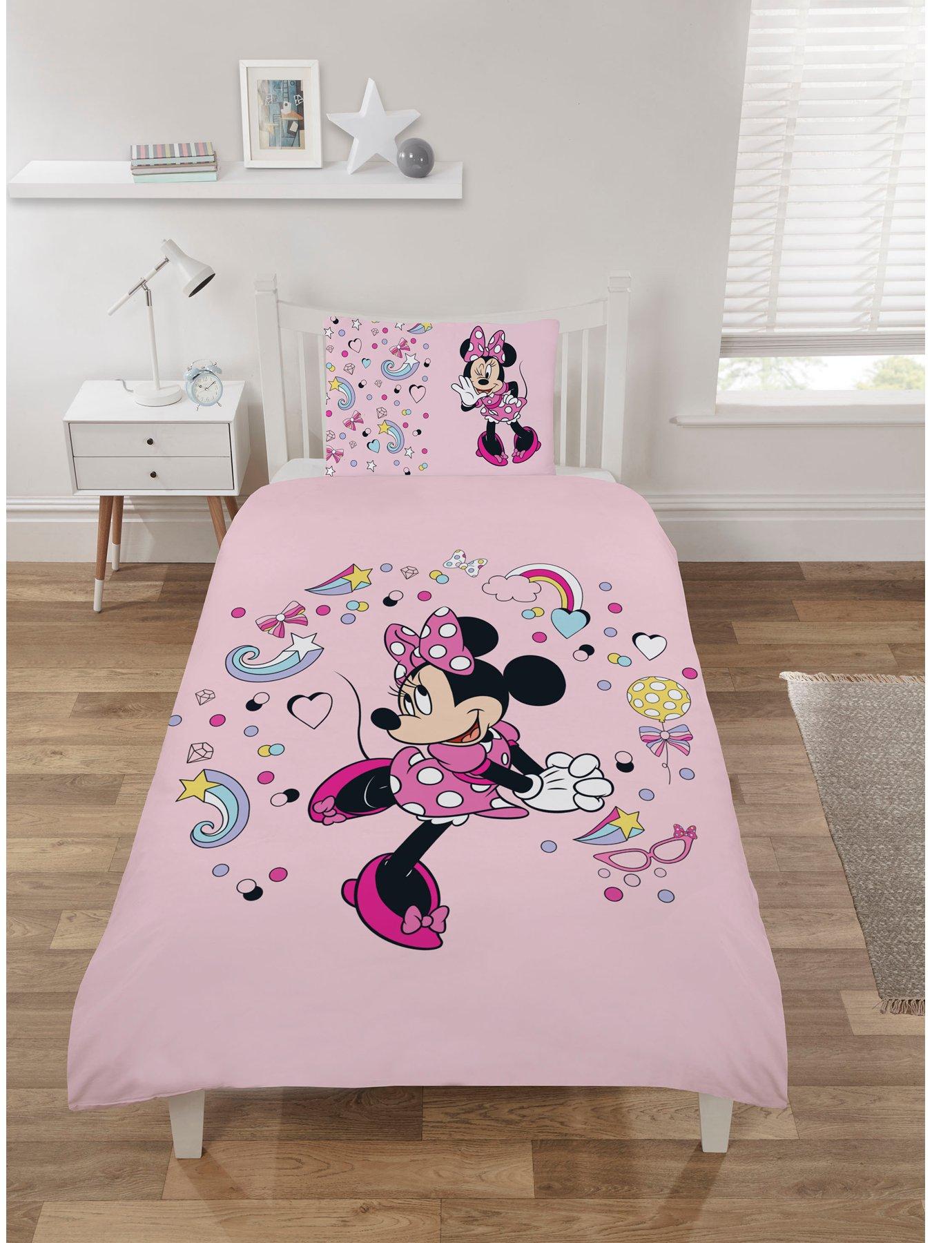 Pink and grey minnie mouse clearance bedding