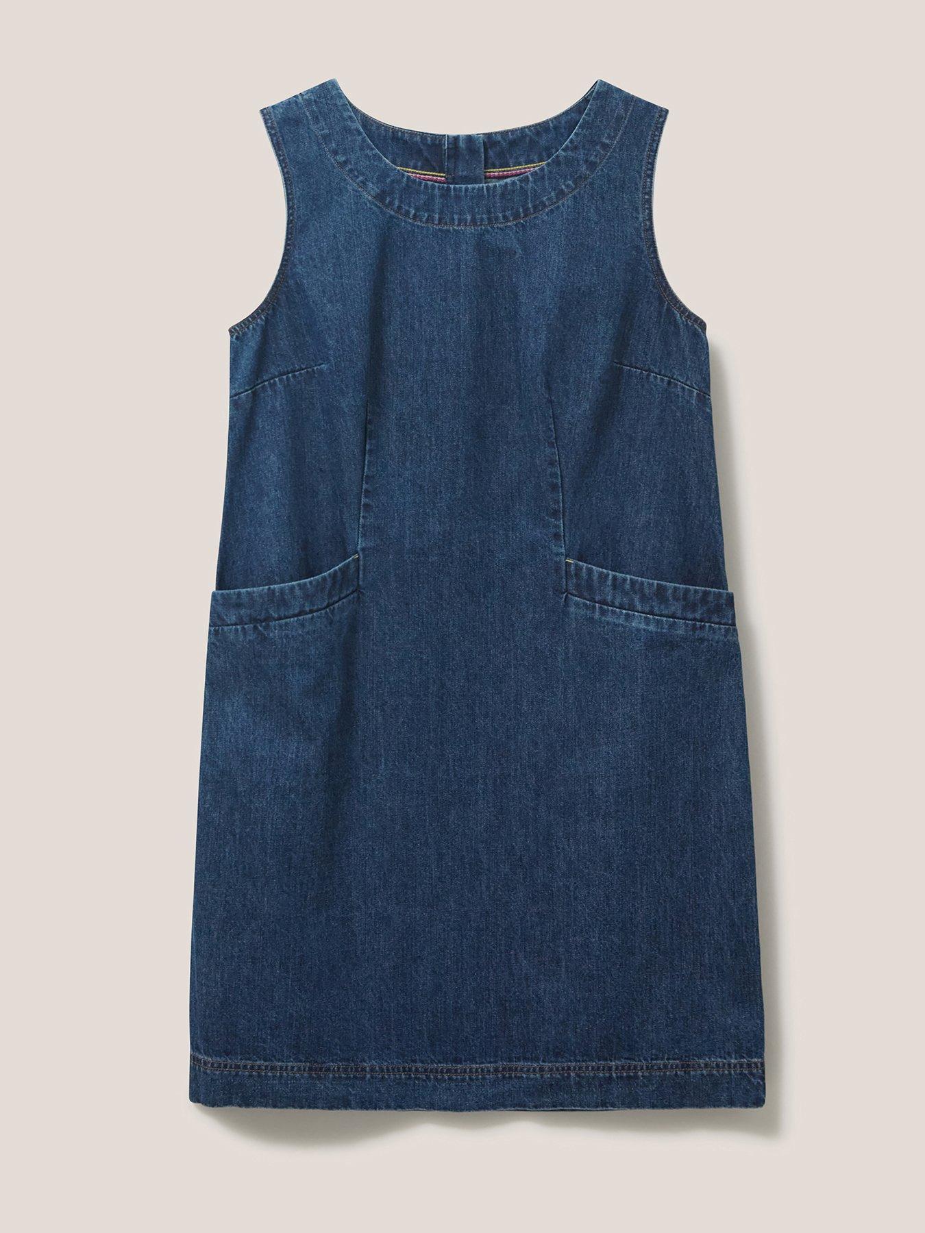 White Stuff Lothbury Denim Pinny Dress -Blue | Very.co.uk